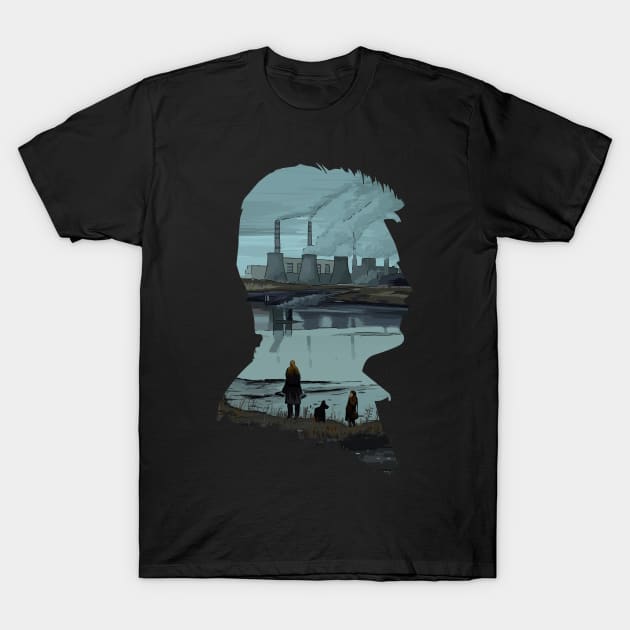 Andrei Tarkovsky´s Stalker Scene Illustration Silhouette T-Shirt by burrotees